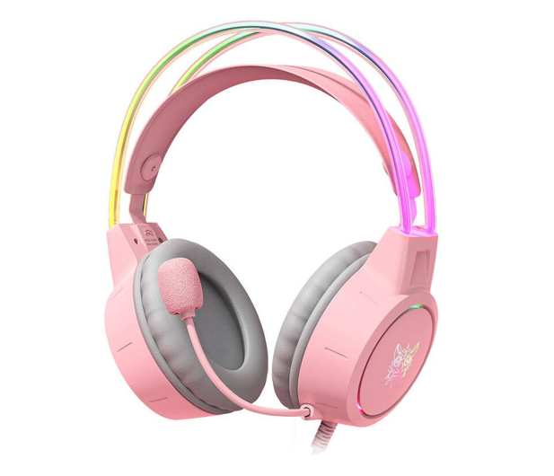 I-ONIK Słuchawki gamingowe X15 PRO RGB różowe (przewodowe) ON-X15PRO/PK - 1231040 - zdjęcie
